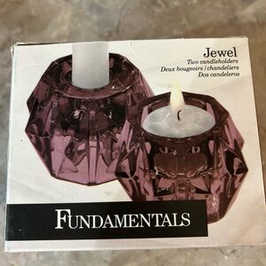 Fundamentals Amethyst Jewel Candleholders. Nice.